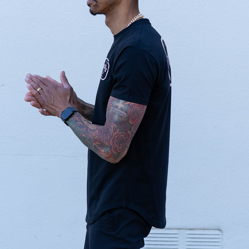 LOCAL MFG DROP-CUT T-SHIRT - BLACK