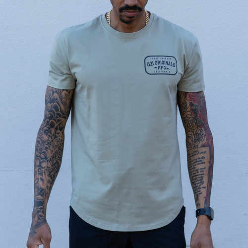 LOCAL MFG DROP-CUT T-SHIRT - OLIVE GREEN