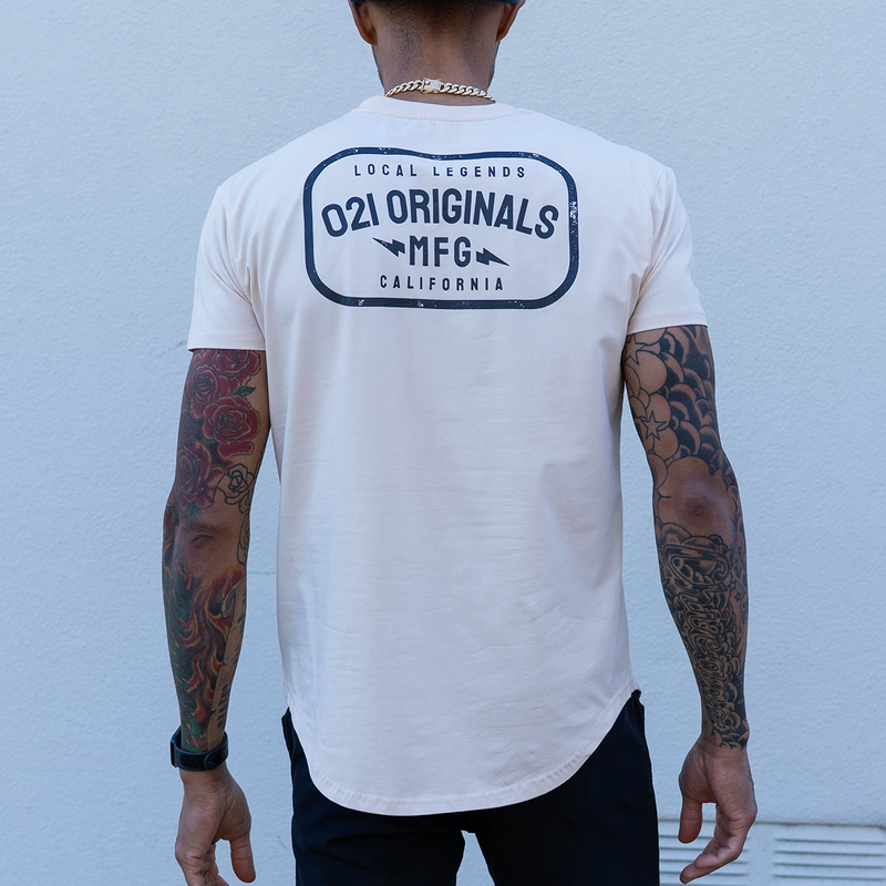 LOCAL MFG DROP-CUT T-SHIRT - SAND
