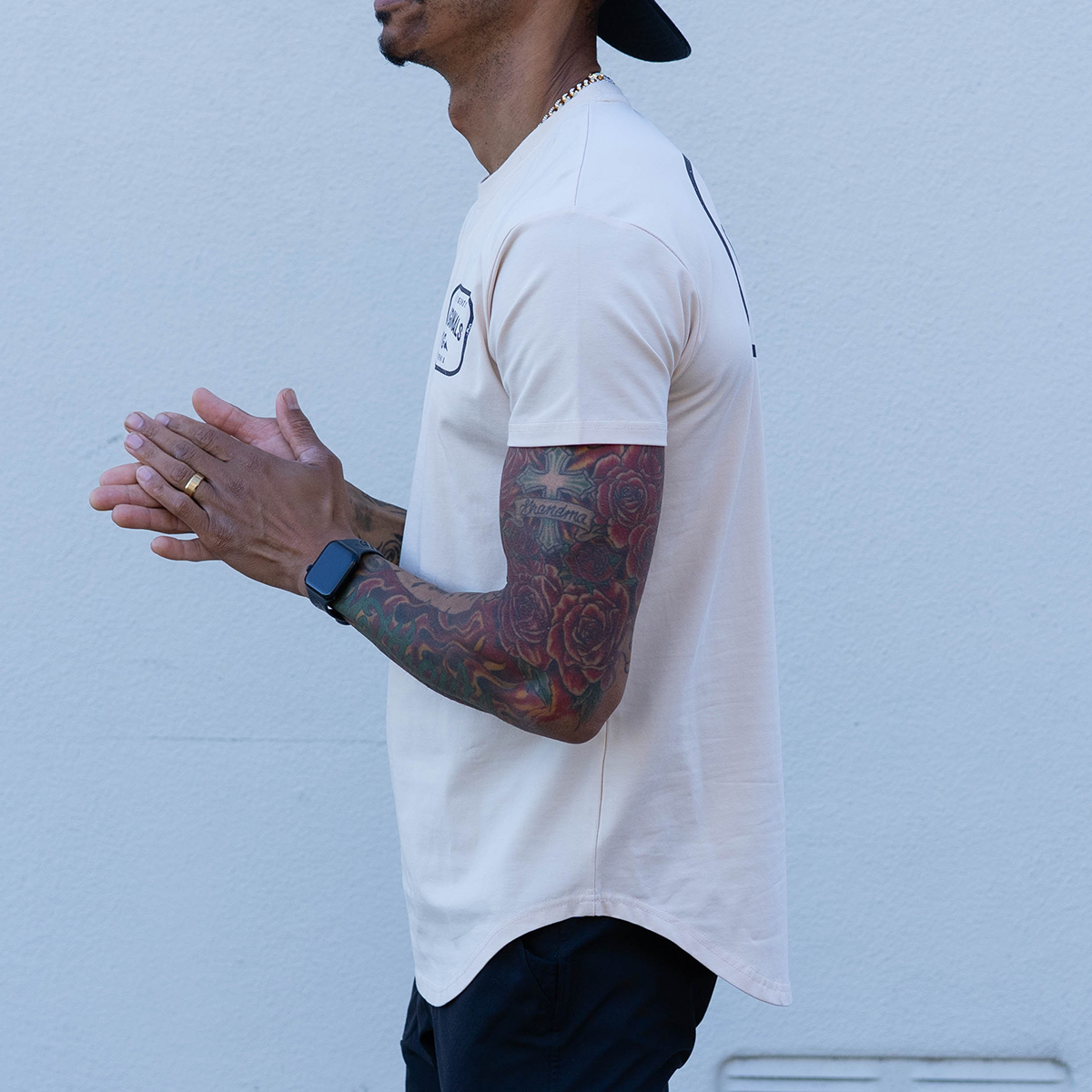 LOCAL MFG DROP-CUT T-SHIRT - SAND