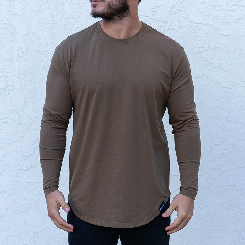 021 ESSENTIAL DROP-CUT LONG SLEEVE - OD GREEN