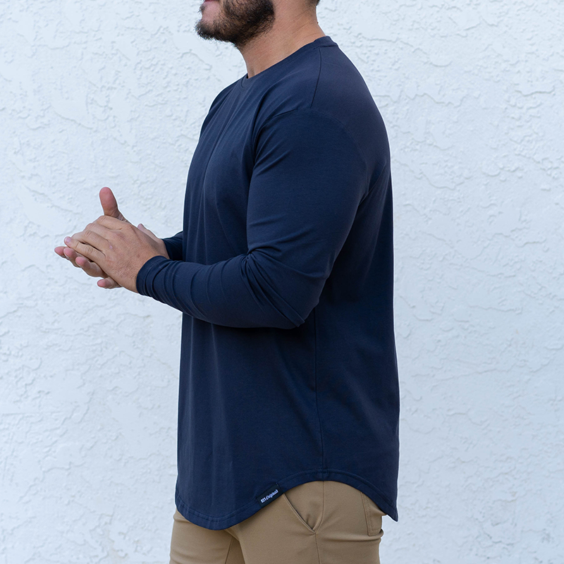 021 ESSENTIAL DROP-CUT LONG SLEEVE - NAVY