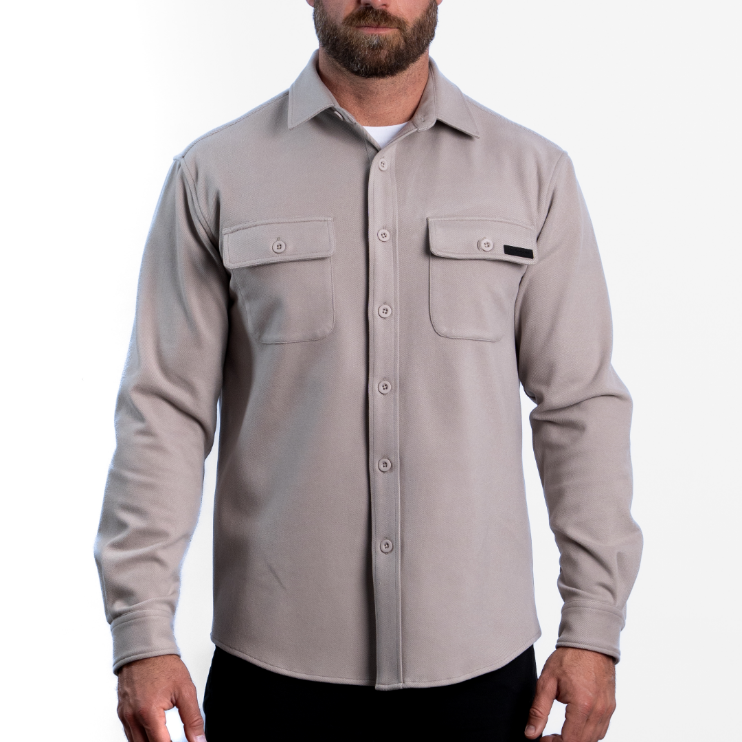 021 ESSENTIAL OVERSHIRT - CEMENT