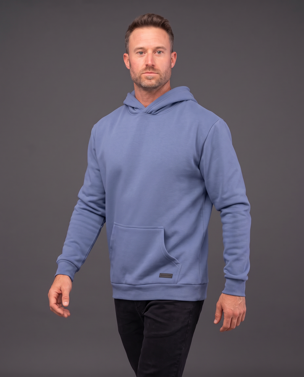 021 Originals drop-cut hoodie worn outdoors