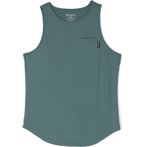 021 ESSENTIAL DROP-CUT TANK - SEA GREEN