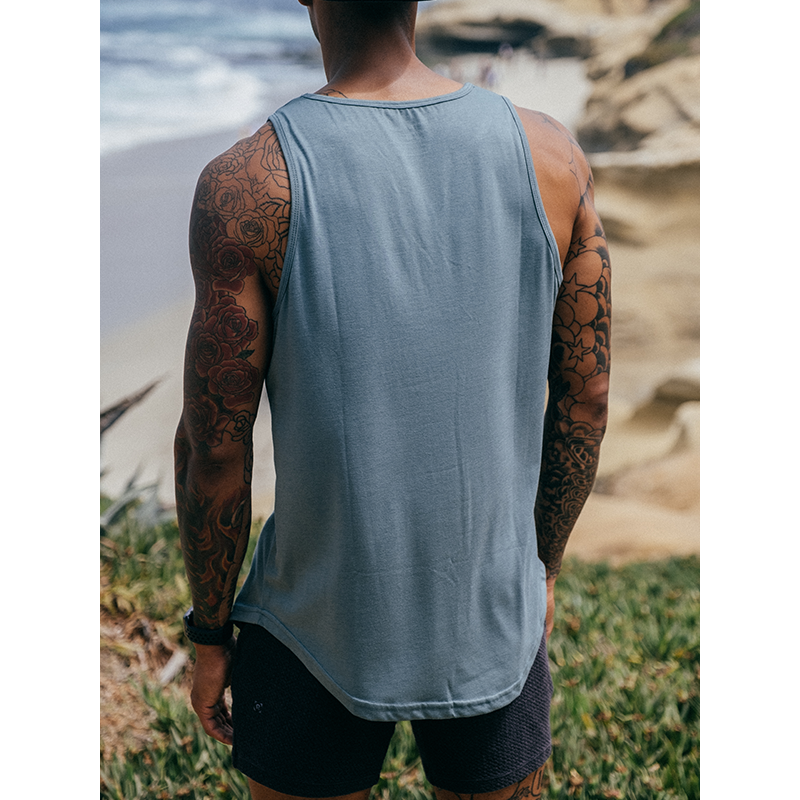 021 ESSENTIAL DROP-CUT TANK - SEA GREEN