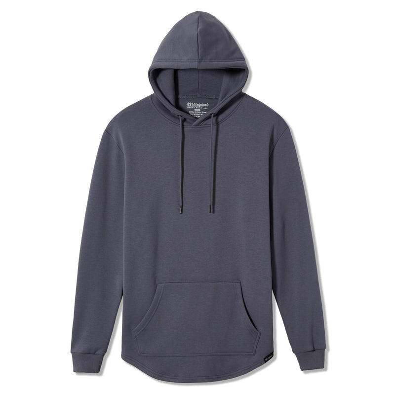 021 ESSENTIAL DROP CUT HOODIE - MIDNIGHT BLUE