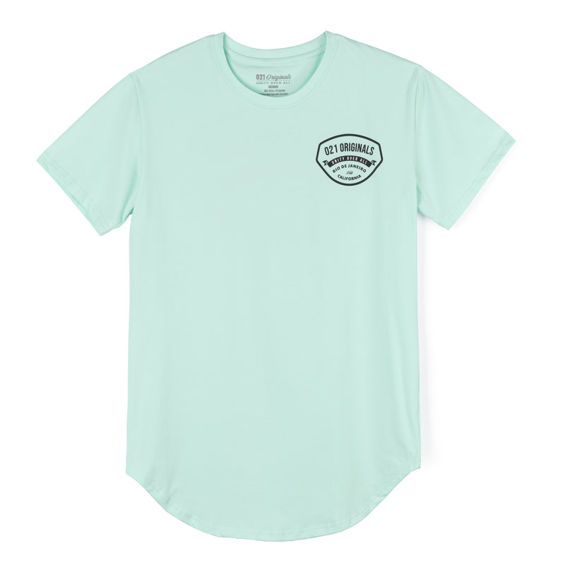 UNITY SCROLL DROP-CUT T-SHIRT - MINT