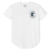 TIDAL WAVE DROP-CUT T-SHIRT - WHITE