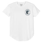 TIDAL WAVE DROP-CUT T-SHIRT - WHITE