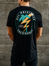 LIGHTNING PALM DROP-CUT T-SHIRT - BLACK