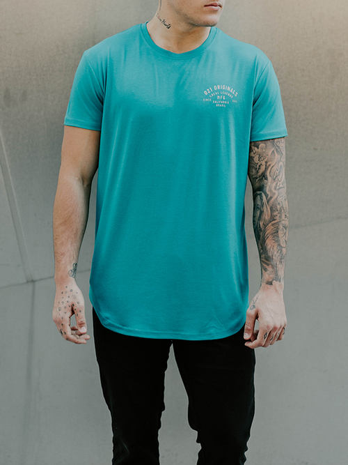 MFG DROP-CUT T-SHIRT - TEAL