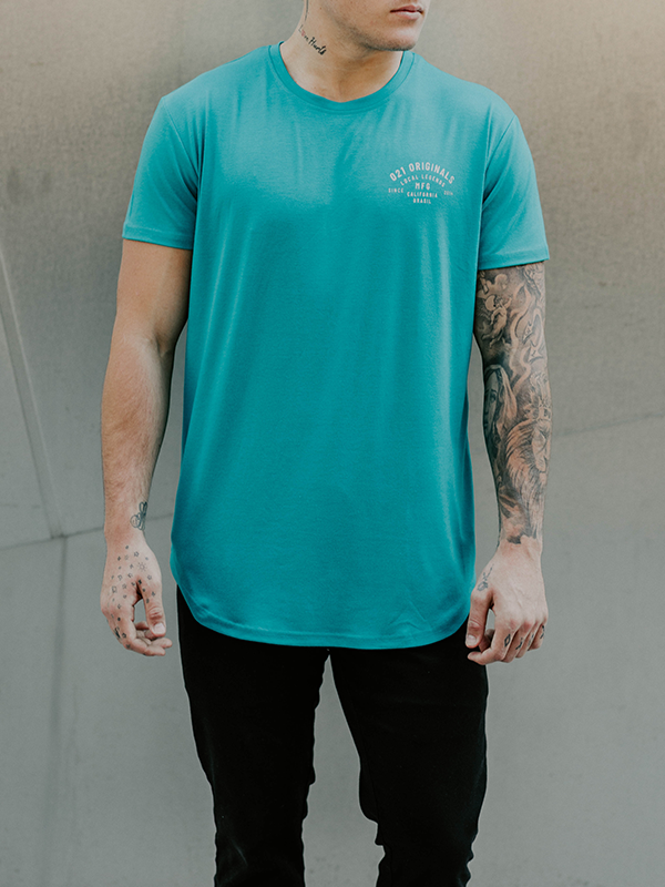 MFG DROP-CUT T-SHIRT - TEAL
