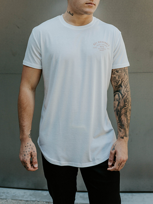 MFG DROP-CUT T-SHIRT - WHITE