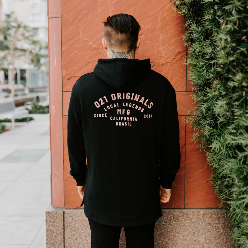 MFG SPLIT-HEM HOODIE - BLACK