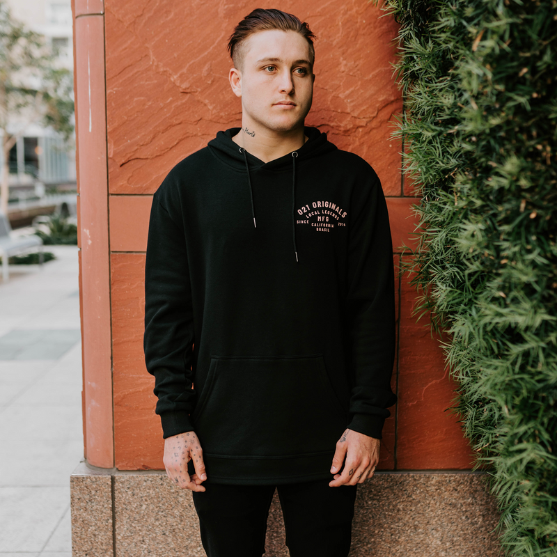 MFG SPLIT-HEM HOODIE - BLACK