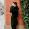 MFG SPLIT-HEM HOODIE - BLACK