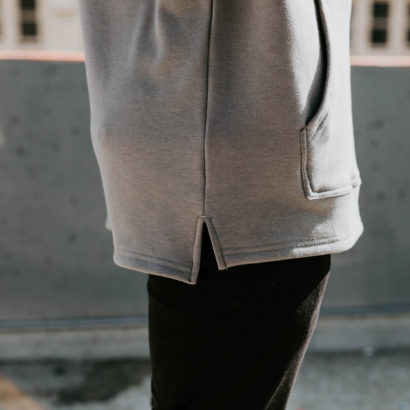 MFG SPLIT-HEM HOODIE - GRAPHITE