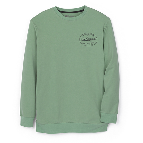 Oval Stamp Crewneck Sea Foam