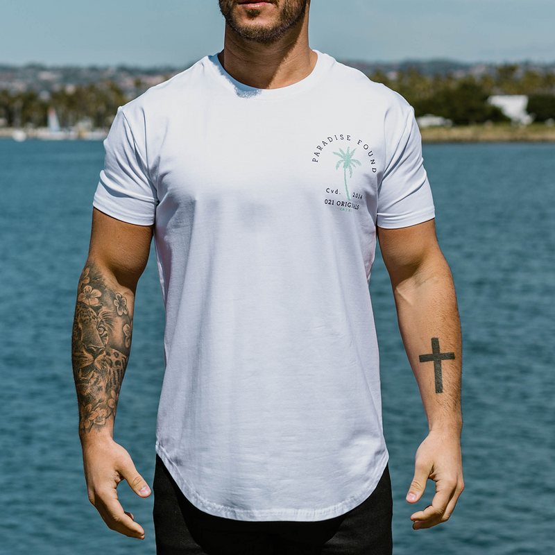 PARADISE PALM DROP-CUT T-SHIRT - BUNDLE