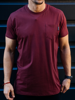 021 ESSENTIAL POCKET T-SHIRT - MAROON