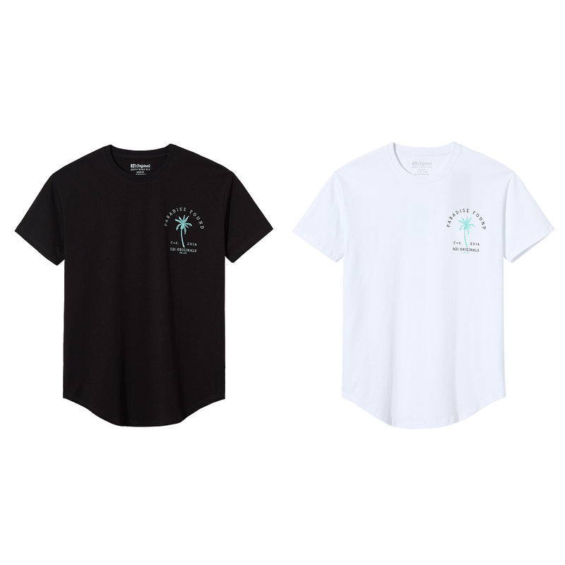 PARADISE PALM DROP-CUT T-SHIRT - BUNDLE