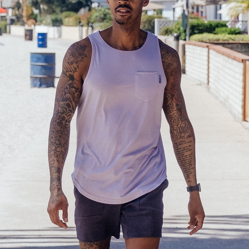 021 ESSENTIAL DROP-CUT TANK - LAVENDAR