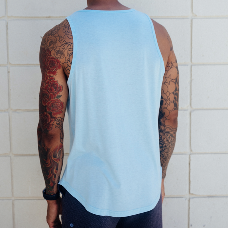 021 ESSENTIAL DROP-CUT TANK - POWDER BLUE