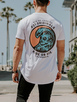 RIDE OR DIE DROP-CUT T-SHIRT - WHITE