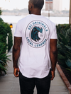 TIDAL WAVE DROP-CUT T-SHIRT - WHITE