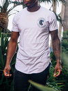 TIDAL WAVE DROP-CUT T-SHIRT - WHITE