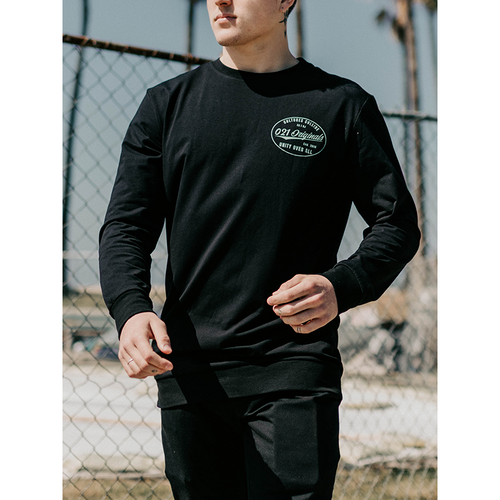 OVAL STAMP CREWNECK - BLACK
