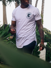 TIDAL WAVE DROP-CUT T-SHIRT - WHITE