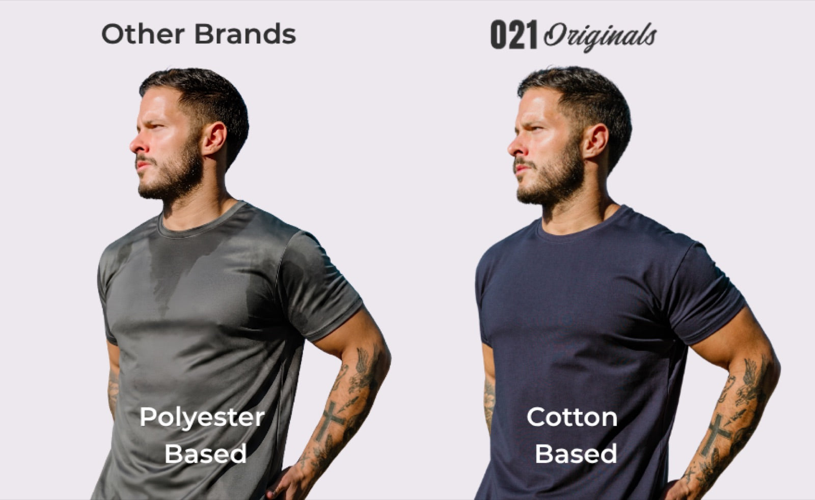 Sweat test comparing cotton against polyester